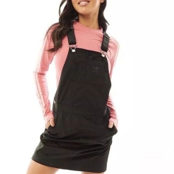 NWT Adidas Black Corduroy Overalls Dress (Size S) - Picture 2 of 8